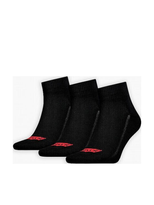 Levi's Cut Batwing Logo Мъжки Чорапи Черни 3Pack