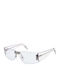GCDS Unisex Sunglasses with Transparent Frame and Transparent Lens GC-1066165