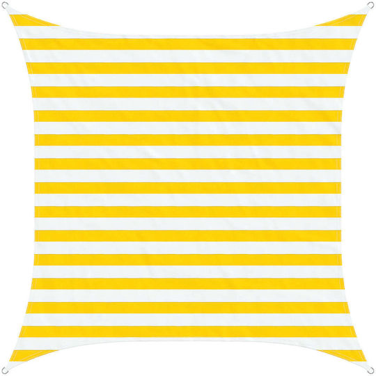 vidaXL Plasă / Pânză De Umbrire Pătrată Galbenă Cu Strat PU 2x2m