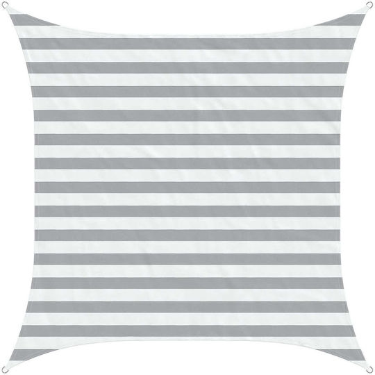 vidaXL Square Gray Mesh Shade Fabric with PU Coating 2x2m
