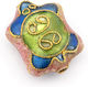 Metal Cloisonné Turtle 18x14mm Ø1mm Pink Package 15 Pieces