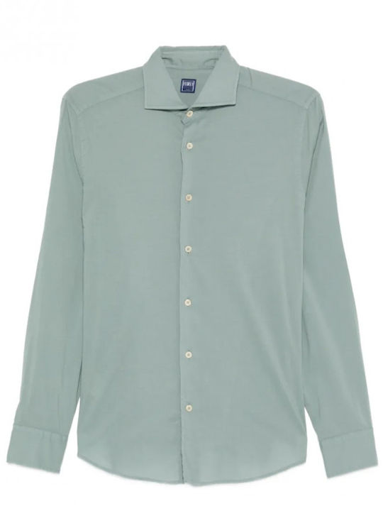 Cămașă Denim Mânecă Lungă Verde
