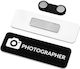 Photographer Name Tags Badge Plexiglass Μαγνήτη Ασφαλείας 75x25mm