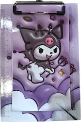 School Set Clipboard Notebook Kuromi Purple