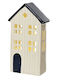 Lumineo Weihnachtsfiguren Led Dolomitis Weiß Blau Tür 13,2x6,5x24cm