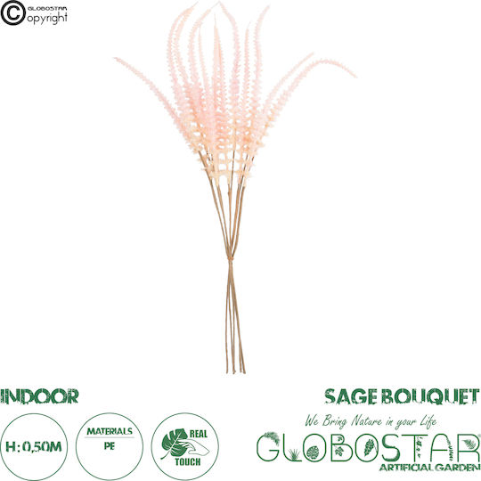 Buchet Artificial De Salvie Roz Pentru Grădină Flori Și Plante Artificiale Decorative Buchet Decorativ Artificial Spic Înălțime 50cm Roz