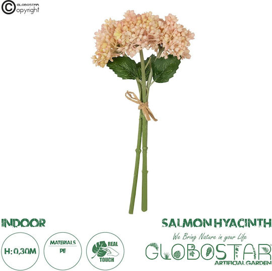 Buchet Artificial De Iacint Roz Somon Pentru Grădină Flori Și Plante Artificiale Decorative Înălțime 30cm