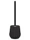 24home.gr Porcelain Bathroom Toilet Brush Black