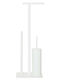 24home.gr Metallic White Bathroom Toilet Brush