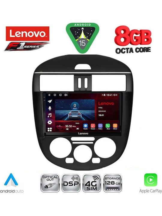 Lenovo Car Audio System for Nissan Tiida 2013-2023 with A/C (Bluetooth/USB/WiFi/GPS/Apple CarPlay/Android Auto) with 9" Touch Screen