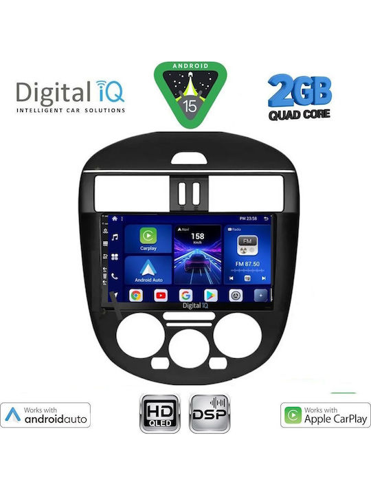 Digital IQ Car Audio System for Nissan Tiida 2013-2023 with A/C (Bluetooth/USB/AUX/WiFi/GPS/Apple CarPlay/Android Auto) with 9" Touch Screen