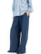 Women's High Rise Pantaloons with Rubber Band Blue