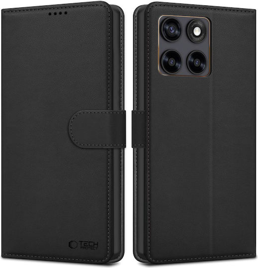 Tech-Protect Plus Synthetic Leather Wallet Black (Motorola Edge Fusion / Edge 70 Fusion Plus)