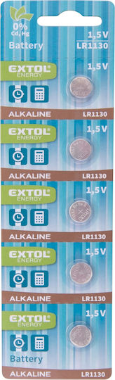 Baterii Alkaline 5 Bucăți Extol Energy 42055 1.5v LR54 LR1130