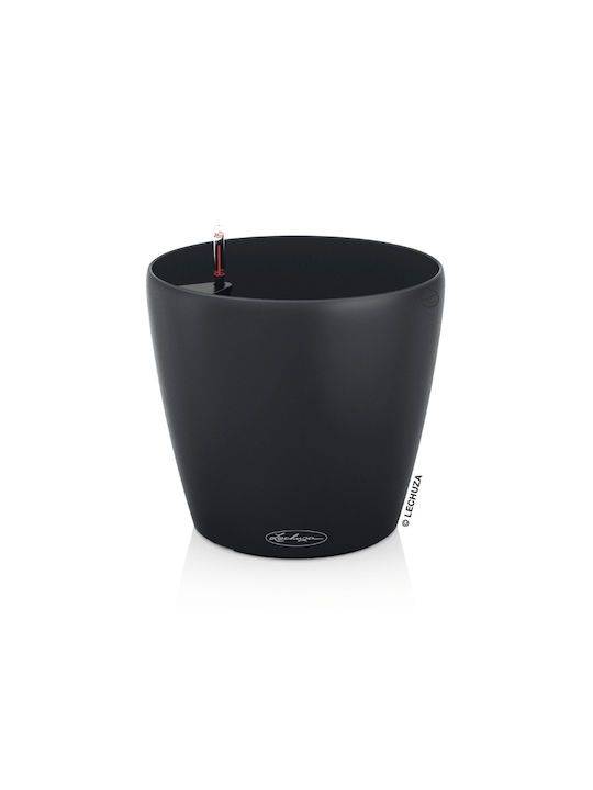 Lechuza Classico Eco Self-Watering Plastic Flower Pot Dark Gray 49x49x46cm