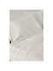 Kentia Aspara Tagesdecken King Size Baumwolle Weiß 260x250cm 3 Stück