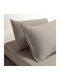 24home.gr Σετ Σεντόνια King Size με Λάστιχο 180x200+35εκ. Light Grey (4τμχ)