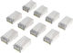 Hama Rj45 Connector Cat 6a 10 Gbit S Shielded 10 Pcs