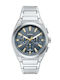 Fossil Everett Men's Watch 44mm Chronograph Battery with Grey Stainless Steel Bracelet