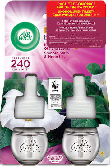 Електрически Пълнител Air Wick Сатенена Лилия 2x19мл