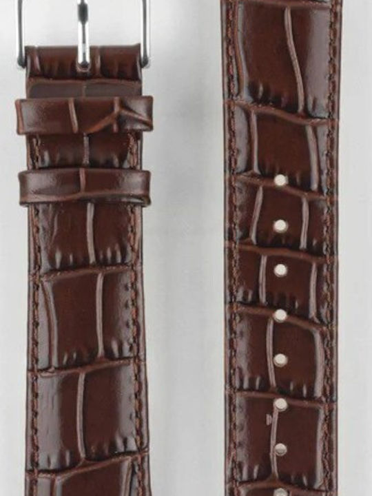 Hirsch Louisianalook Δερμάτινο Λουράκι Καφέ 20mm