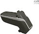 Rati Armster Car Armrest Console Leatherette Compatible with Opel Corsa D 2006-2014 Silver Color