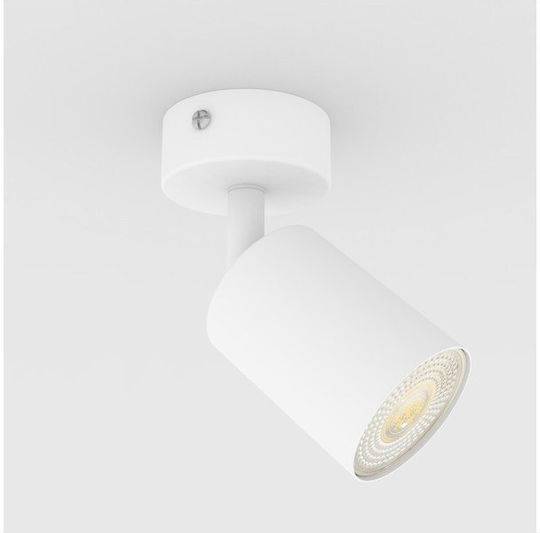Eurolamp Brava Einzeln Spot Mit GU10 Lampenbirnensockel In Weiß Farbe