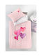 Guy Laroche Kids Single Quilt Set with Pillowcase Pink Suede 160x230cm
