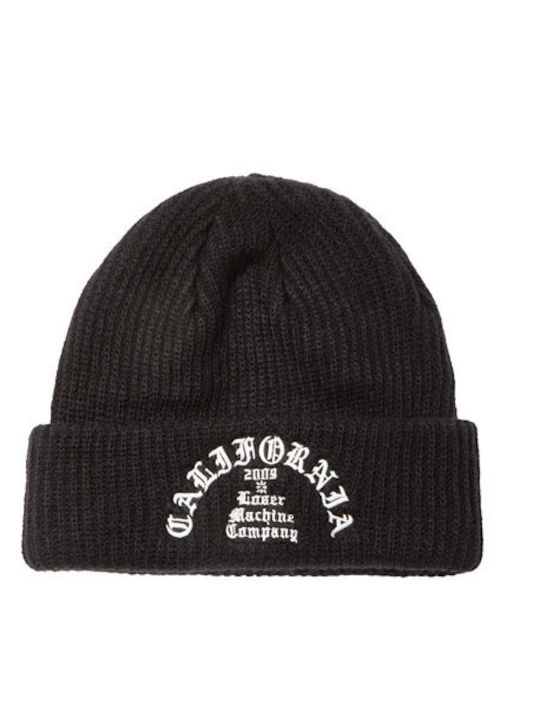 Beanie Unisex Σκούφος Πλεκτός σε Μαύρο χρώμα