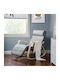 Fotoliu Relax cu Taburet Bej 67x115x91cm