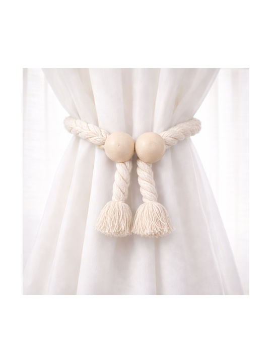 Lucktora Magnetic Wooden Beige Tie-Back