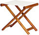 Marine Business Foldable Teak Stool – Cream