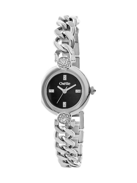 Oxette Women's Watch Battery with Silver Stainless Steel Bracelet