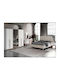 Stewehome Bedroom Furniture Set White & Oak Modern Design 6 Pieces 160x200cm