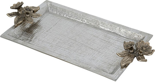 Artekko Decorative Metallic Rectangular Tray 47x24.8x6.4cm