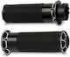 Arlen Ness Motorcycle Grips Harley Davidson '74 '21 Single Dual Throttle Cables Black Fusion Billet Beveled Grips Black