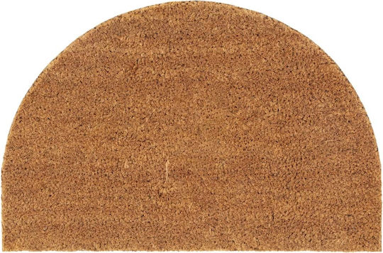 vidaXL Covoraș De Intrare Semicircular Din Nucă De Cocos Cu Strat Antiderapant Maro 40x60cm