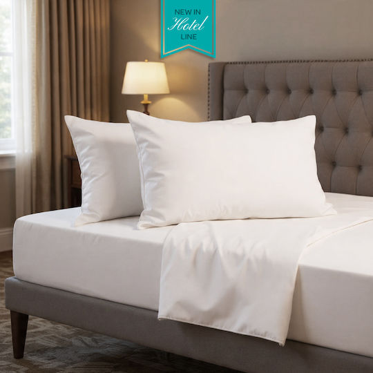 Isadore Lorraine Bed Sheets Set King Size With Rubber Hugger 200x275+37cm White 4 Pieces