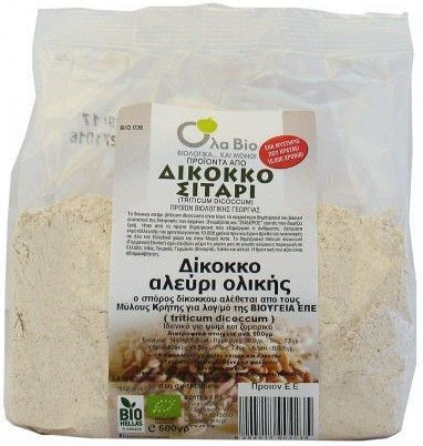 Όλα Bio Αλεύρι από Δίκοκκο Σιτάρι Ολικής Άλεσης 500gr