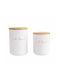 Set 2Stücke Lebensmittelgläser für Kaffee / Zucker mit Deckel aus Porzellan Braun 2Stücke