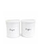 Set 2 Pieces Coffee / Sugar Jars with Lid Made of Brown Porcelain 12x12.5cm 2 Pieces