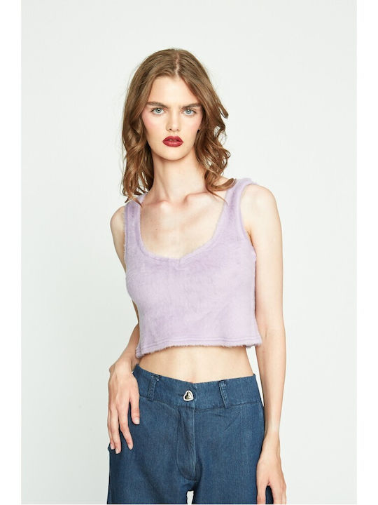 Γυναικείο Crop Top Λιλά