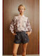 Damen Leder Shorts Schokolade