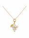 Atofio Kosmima Halskette aus 14K Gold mit Perlen