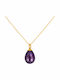 Atofio Kosmima Necklace From 14K Gold With Black Pearls