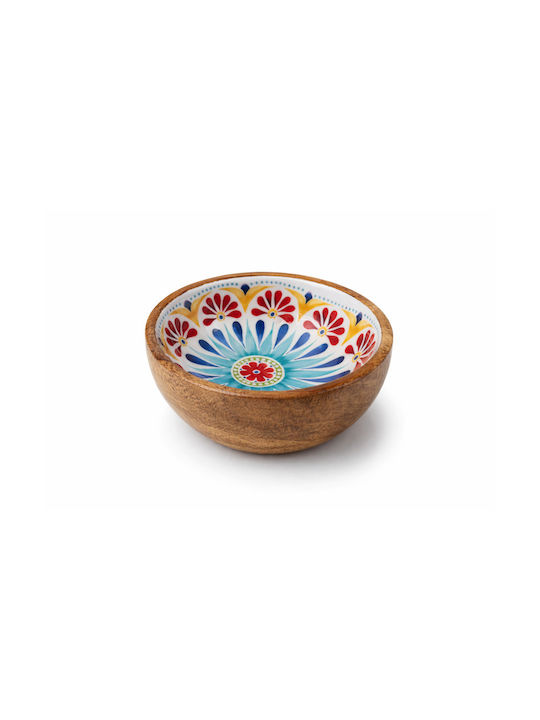 e-exoplismos Serving Bowl Round Wooden With Diameter 10cm