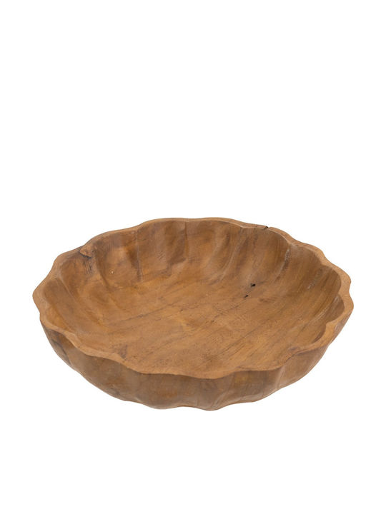 Artekko Διακοσμητική Πιατέλα Ξύλινη Καφέ 25x25x6εκ.