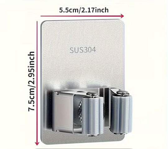 01796 Cârlig cu Autocolant Inox Argintiu
