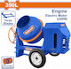 Wadfow Electric Concrete Mixer 2200W with Wheels Towable 350lt