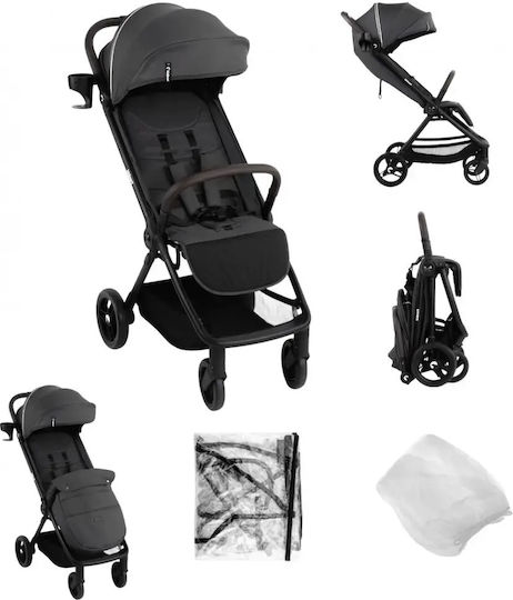 Kidnort Carucior Pentru Bebe Potrivit Pentru Nou-Născut Negru 6.8kg